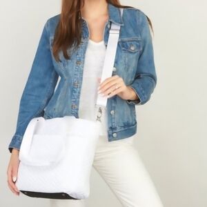 NWT IHKWIP Take-it-On Tote with Crossbody Strap, White